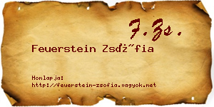 Feuerstein Zsófia névjegykártya